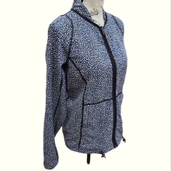 Lululemon Fast Track Reversible Zip-up Jacket Black White Women's size 6 - Picture 9 of 15